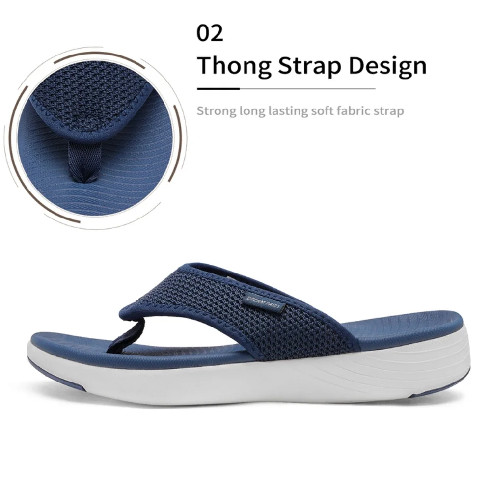 Dream Pairs Women's Navy Blue Thong Flip Flop Sandals Size 7 EUC